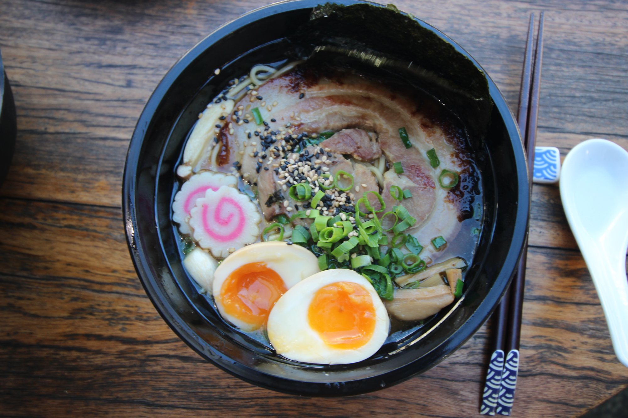 A bowl of Hakata ramen in Fukuoka